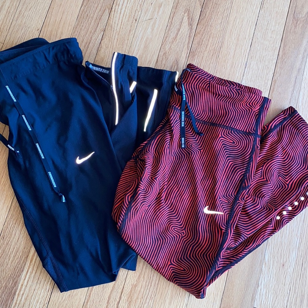 2 Nike Dri-Fit Workout Leggings • 1 Full Length 1 3/4 Length •